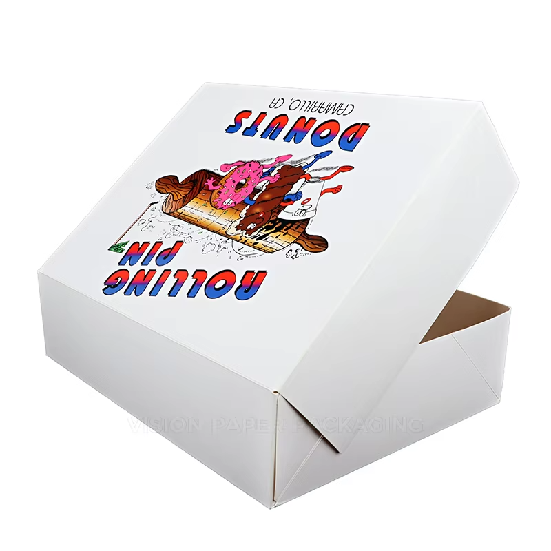 Factory ODM Custom Donut Box with Logo for Bakery Macaron Cookie Mochi Donut Packaging
