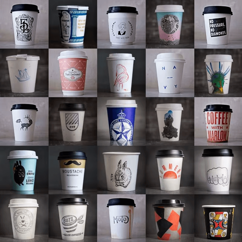 Manufacturer Custom Logo Printing Hot Drink Coffee Boba Tea Takeaway Cups Custom Cups Size Eco- Friendly Food Grade Materials