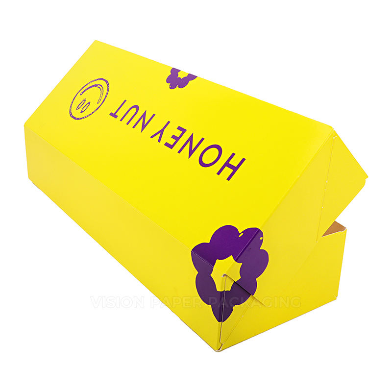 Recyclable Donut Packaging Boxes Matte Finish Gold Foil Offset Printing Stamping Custom Logo Free for Sushi Food Packaging