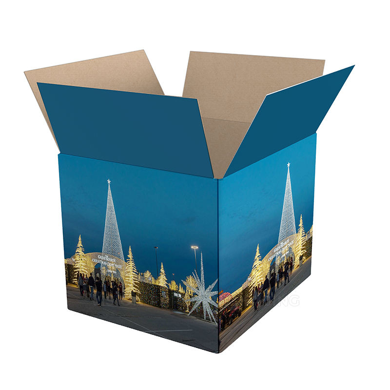 Customized Logo Large Shipping Carton Boxes UV Advantage Paper Mailer Carton with Foil Embossed Design Free Design Available